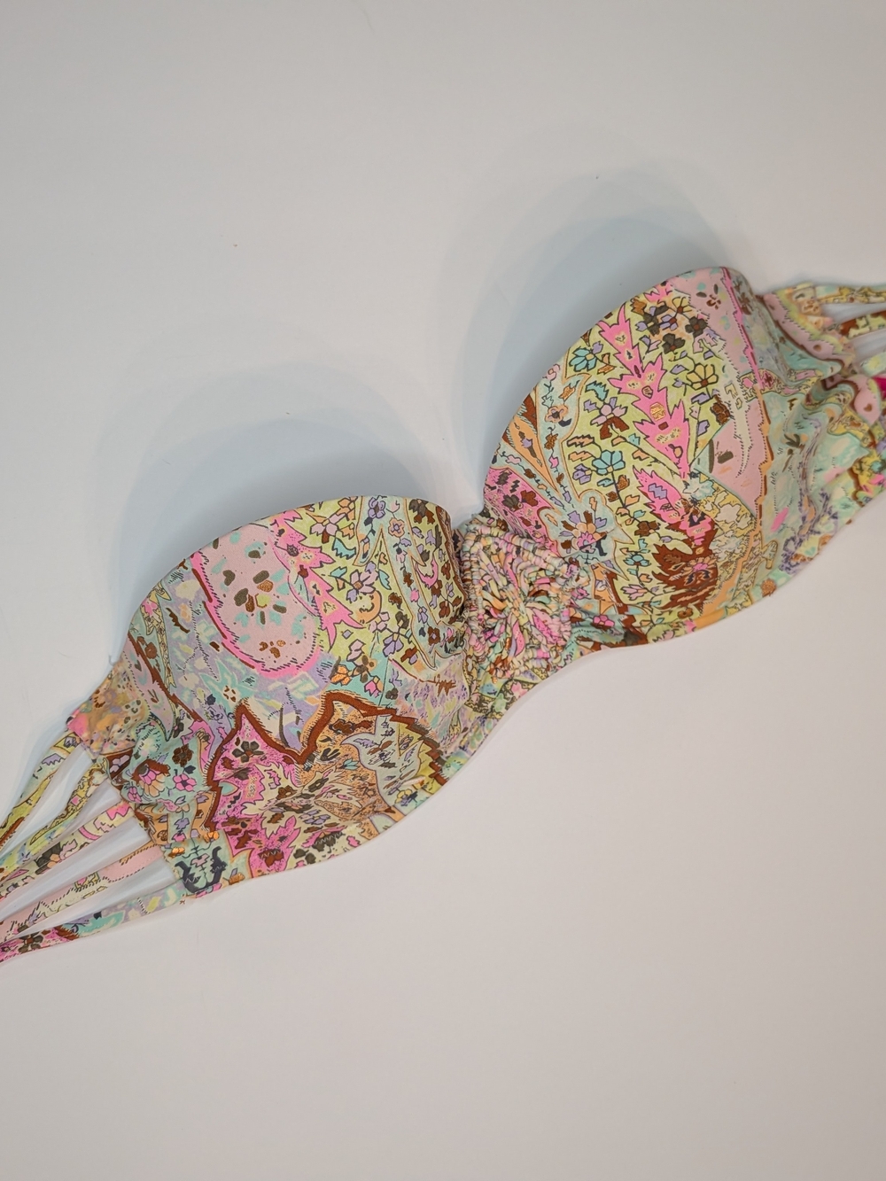 Victoria's Secret Pastel Floral Bandeau Bikini Top 34DD